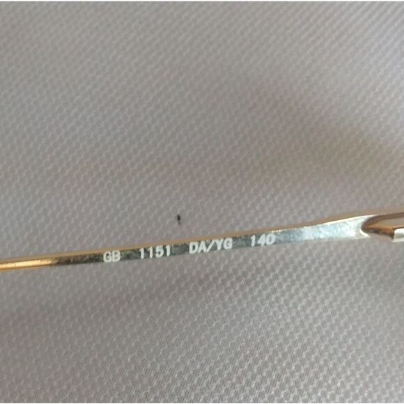 EUC GEOFFREY BEENE 1151 DA/YG 140 Gold & Brown Eyeglasses Frames ONLY - Picture 3 of 11